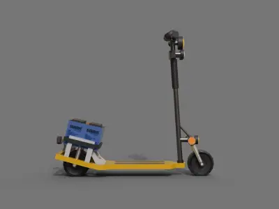 Realistic Electric Scooter 3D Model - Game and VR Ready Low-poly 3D model