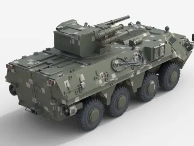 BTR 4E Infantry fighting vehicle  BTR4 Low-poly 3D model