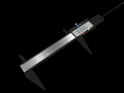 Vernier Caliper Low-poly 3D model