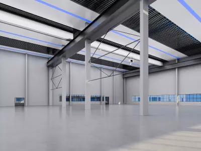 Inside the smart factory warehouse 3D model