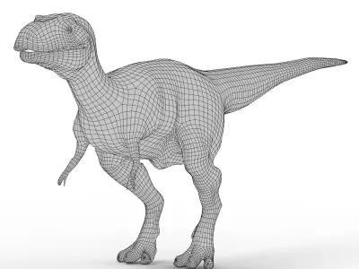 Dinosaur Base Mesh Low-poly 3D model