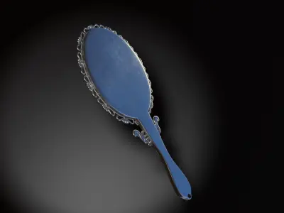 Medieval Handheld Mirror Low-poly 3D model