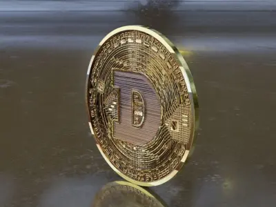 High Low Detail Dogecoin - Cryptocurrency 3D model