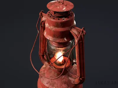 OIl Lantern Low-poly 3D model buy