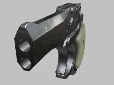 High Standard Derringer Lowpoly Low-poly 3D model