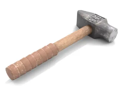 Hammer Low-poly 3D model 19