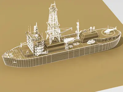 Lower marine riser package cap 3D model