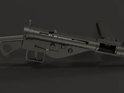 Sten MK2 - Game Ready Low-poly 3D model