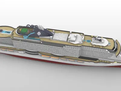 MSC Seaside cruise ship printable scale model 3D print model