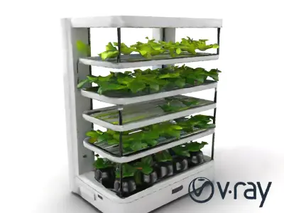 Automated Vertical Farming Unit model pack Low-poly 3D model