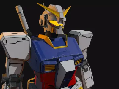 GUNDAM MECH Low-poly 3D model