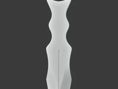Simple lowpoly fantasy sword modeling Low-poly 3D model 6