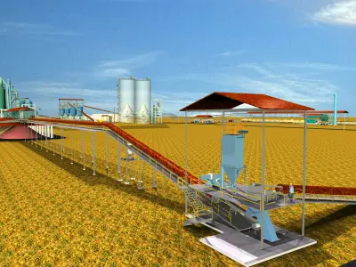 Pozzolana Gypsum Additive Storage Free 3D model