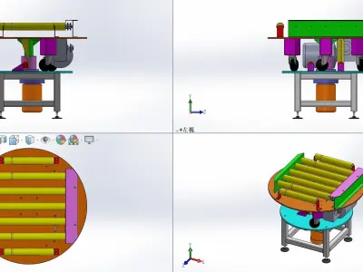 Rotary conveyor 3D model