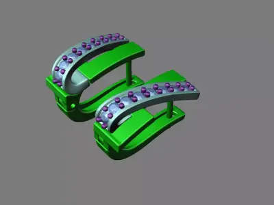 beautiful earrings Free 3D model