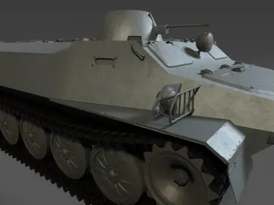 Tank MTLB Low-poly 3D model