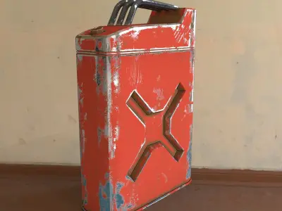 Rusty Fuel Tank Low-poly 3D model