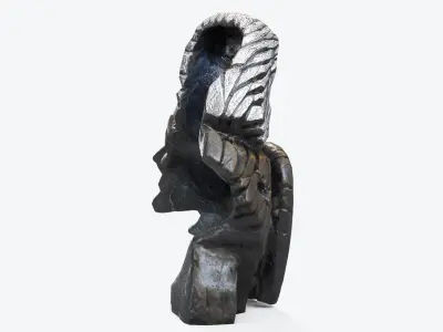 Eagle Bust Edge Decor Bust Low-poly 3D model