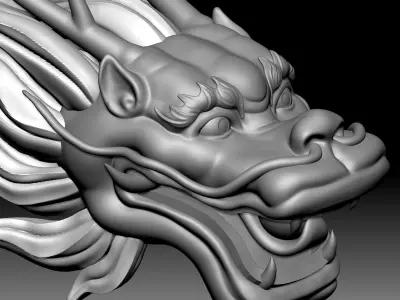 Dragon Head Free 3D model 2