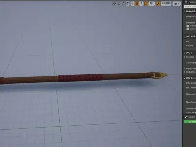 Stylized Spear - Game-Ready 3D Model Low-poly 3D model