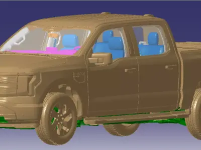  F150 Lightning 2022 Vehicle 3d scan data 3D model