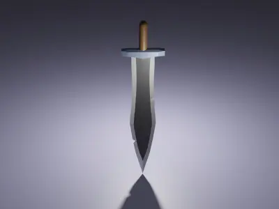 Low-Poly Fantasy Sword Free low-poly 3D model