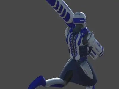 Futuristic Police - Rocket Launcher Low-poly 3D model