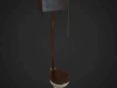 Antique Toilet - Game Ready Low-poly 3D model