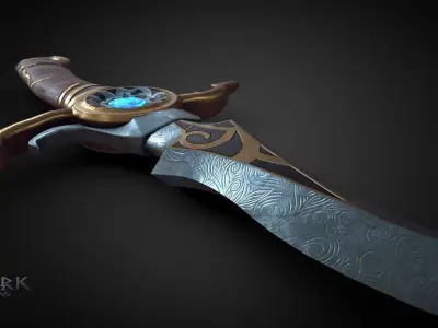Diamond Dagger Ashes of Creation Low-poly 3D model