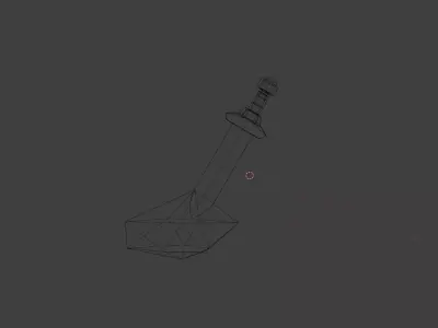 Low Poly Sword Game Ready and Textured Free 3D model
