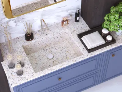 bathroom furniture  and decor Free 3D model