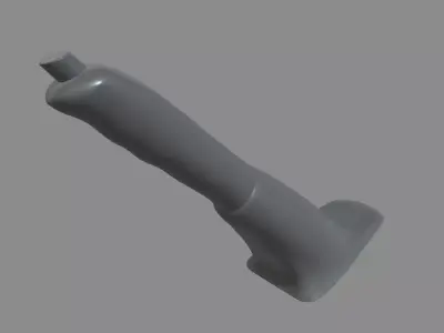 Car Hand Brake 02 Low-poly 3D model