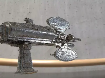 Retro Martian Sci-Fi Pistol  3D model