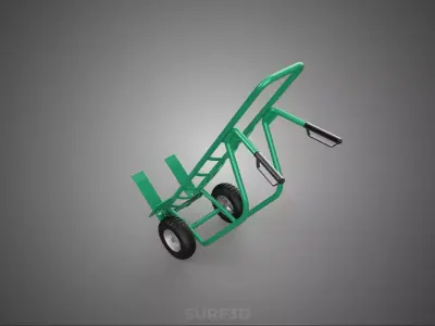 GREEN HAND TRUCK BAG HANDTRUCK TROLLEY FORK CART LIFTING DOLLY 2 3D model