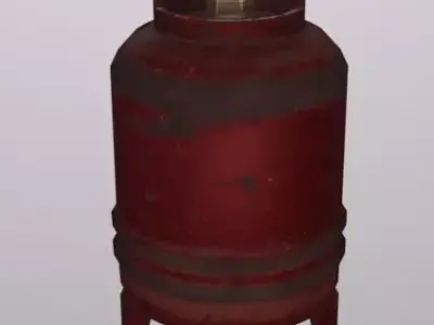 Gas Canister Low-poly 3D model order