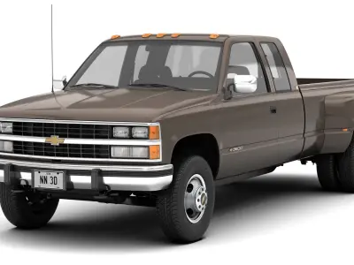 CHEVROLET SILVERADO 3500 EXTENDED CAB 1988 3D model