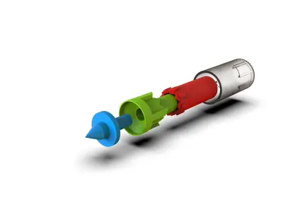 clicking pen mechanism 3D model