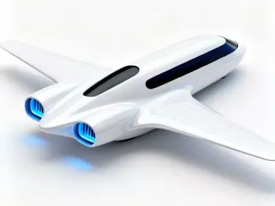 Futuristic Concept VIP Shuttle 3D Model Low-poly 3D model