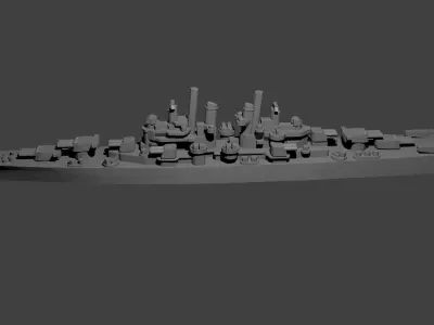 US Cleveland Class Cruiser Warship 3D print model
