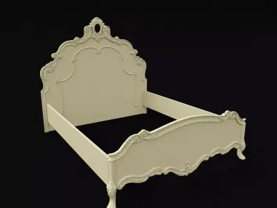 bed headboard footboard 3D model