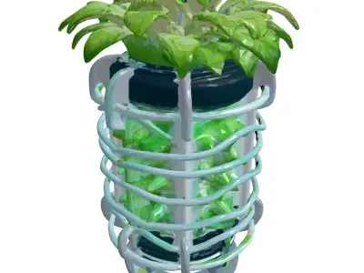 SciFi Illuminated Vertical Garden 3D model