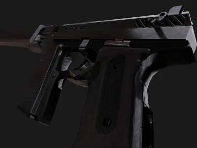 Lowpoly Double Mag Smg 4K PBR Game-ready Model Low-poly 3D model