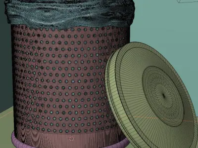 Trash can  3D model purchase