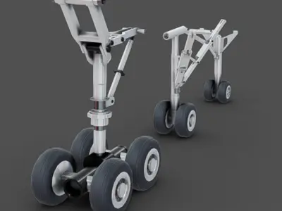 Landing Gears Low-poly 3D model