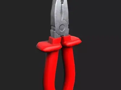 Dielectric Pliers PBR Low-poly 3D model