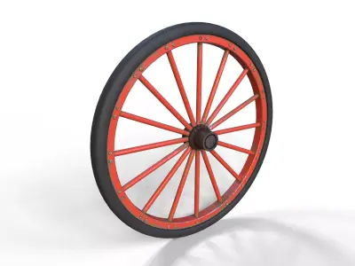 Old Wheel Low-poly 3D model purchase