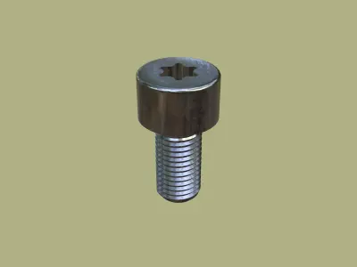 Steel Stained M8 Torx T40 Cap Bolt with PBR 4K 3D model
