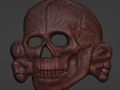WWII Waffen SS Totenkopf 3D model