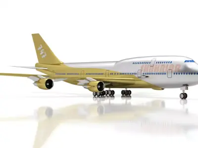 Boeing 747 Airplane 3D Model High-Quality Aircraft Game Ready 3D print model