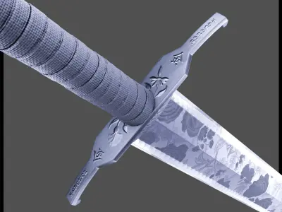 General Sword Low-poly 3D model